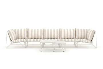 Usteryd utomhus rak 5-sits soffa - Beige/Striped - Utemöbler - Utegrupp - Loungegrupp
