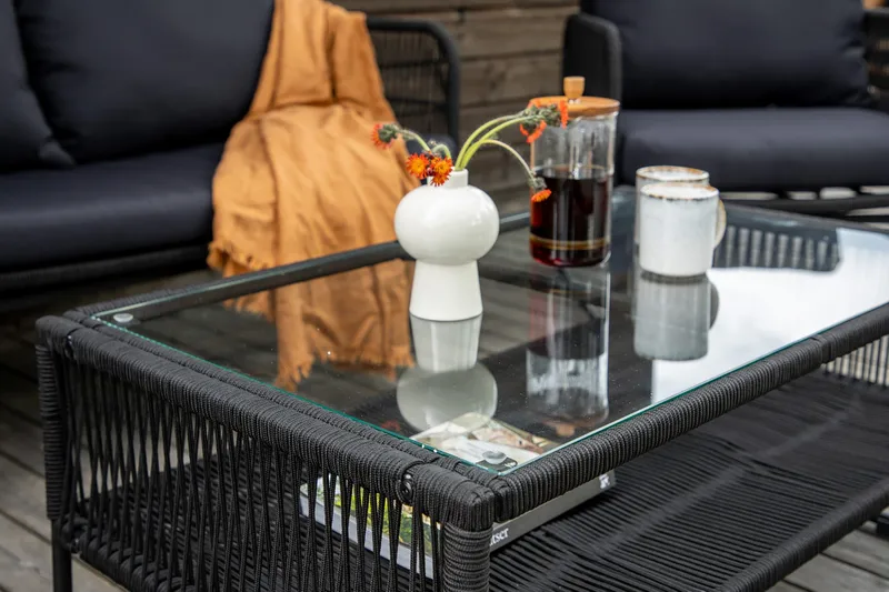 Utah Loungegrupp Utomhus 4-sits - Svart - Utemöbler - Utegrupp - Loungegrupp