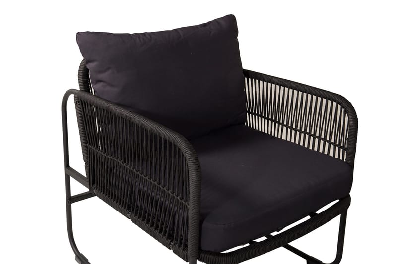 Utah Loungegrupp Utomhus 4-sits - Svart - Utemöbler - Utegrupp - Loungegrupp