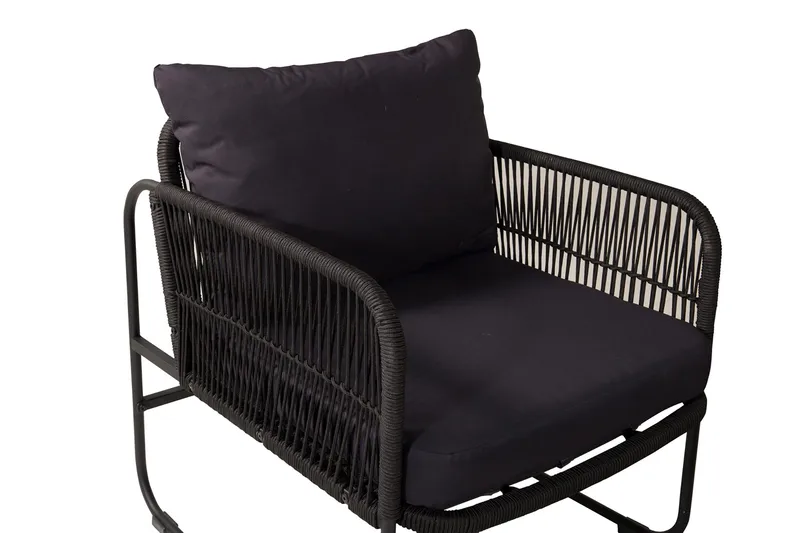 Utah Loungegrupp Utomhus 4-sits - Svart - Utemöbler - Utegrupp - Loungegrupp