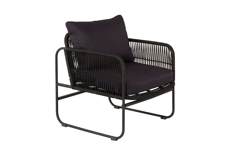 Utah Loungegrupp Utomhus 4-sits - Svart - Utemöbler - Utegrupp - Loungegrupp