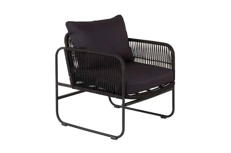 Utah Loungegrupp Utomhus 4-sits - Svart - Utemöbler - Utegrupp - Loungegrupp