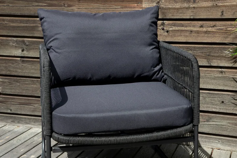 Utah Loungegrupp Utomhus 4-sits - Svart - Utemöbler - Utegrupp - Loungegrupp