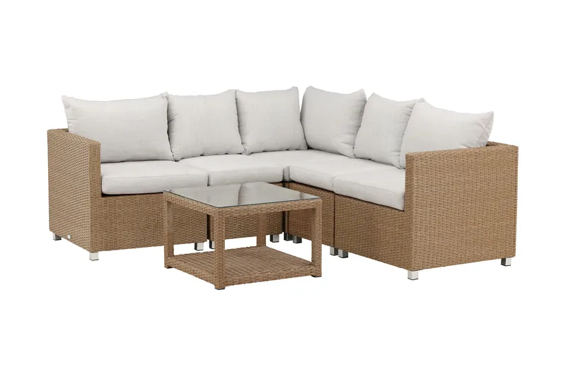 Vamos Loungegrupp Utomhus, Beige/Natur