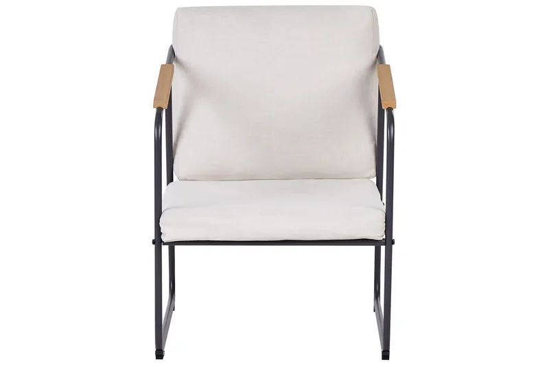 Loungegrupp Vezzana Beige/ljust trä/svart - Beige/ljust trä/svart - Utemöbler - Utegrupp - Loungegrupp