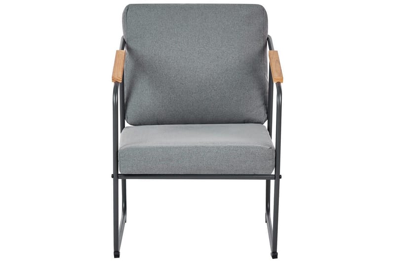 Loungegrupp Vezzana Grå/ljust trä/svart - Grå/ljust trä/svart - Utemöbler - Utegrupp - Loungegrupp