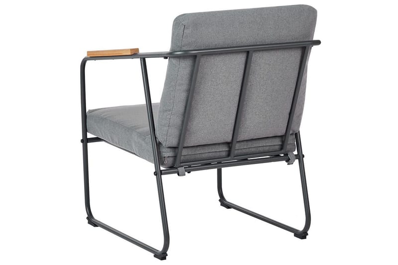 Loungegrupp Vezzana Grå/ljust trä/svart - Grå/ljust trä/svart - Utemöbler - Utegrupp - Loungegrupp