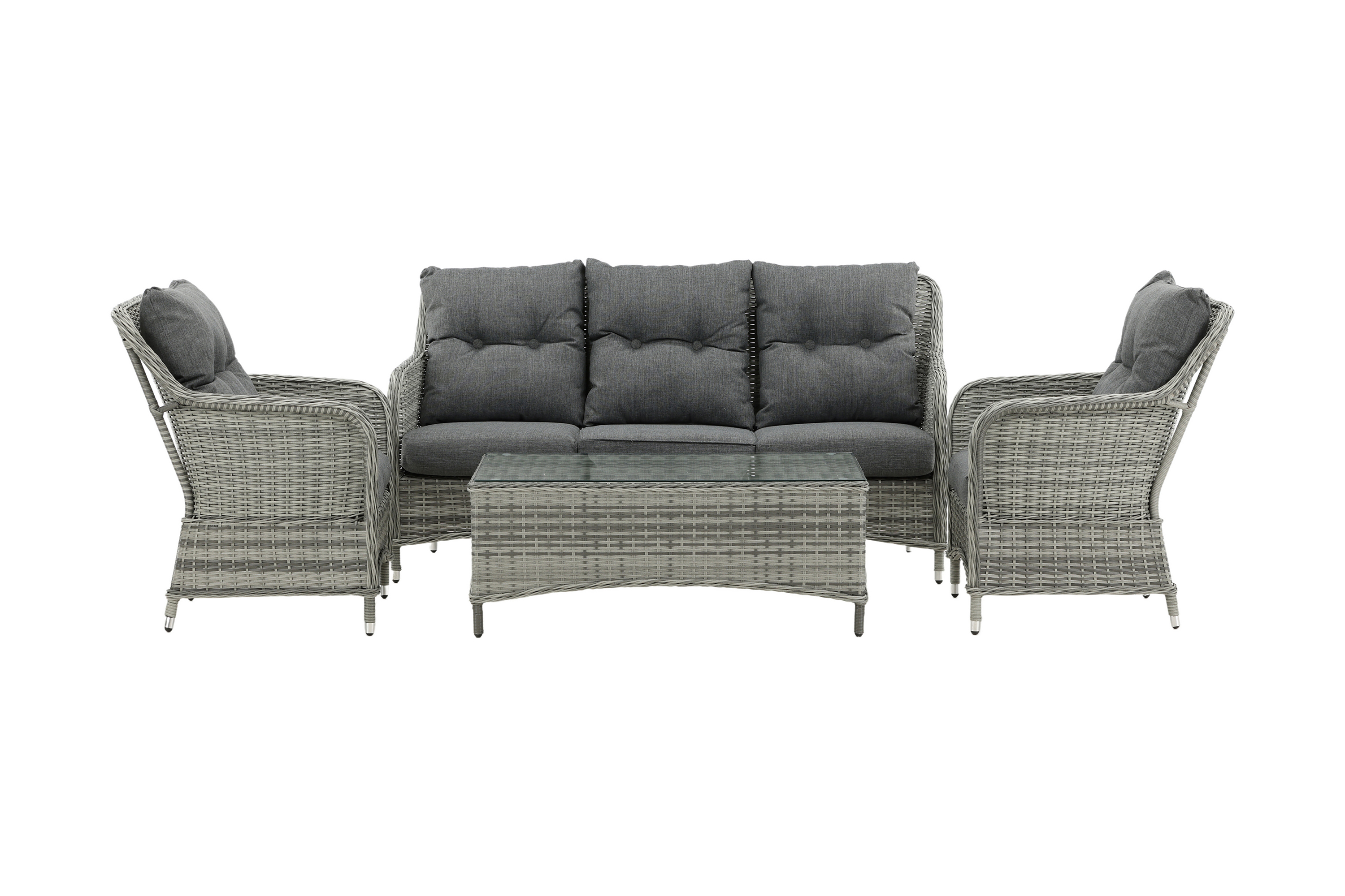 vikelund loungegrupp utomhus - grå