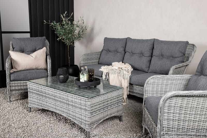 Vikelund Loungegrupp Utomhus - Grå - Utemöbler - Utegrupp - Loungegrupp