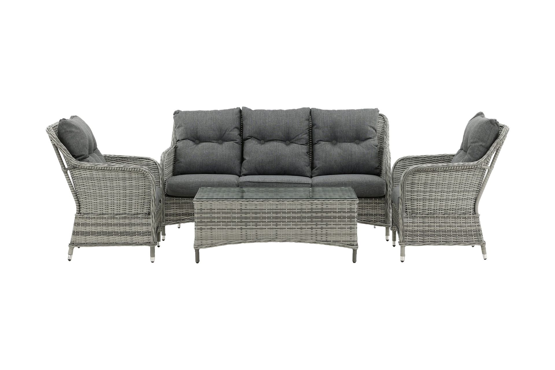 vikelund loungegrupp utomhus - grå