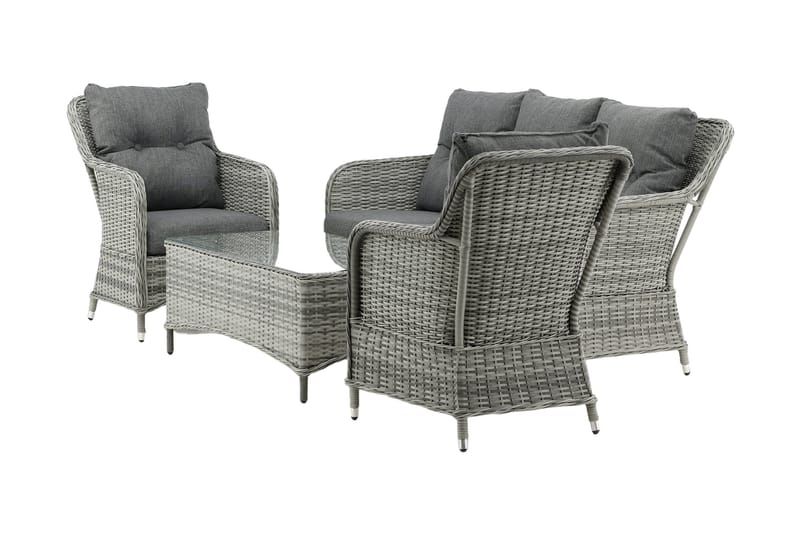 Vikelund Loungegrupp Utomhus - Grå - Utemöbler - Utegrupp - Loungegrupp