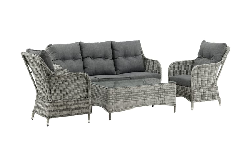 Vikelund Loungegrupp Utomhus - Grå - Utemöbler - Utegrupp - Loungegrupp