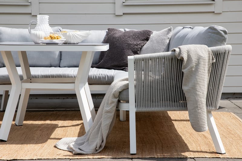 VIRYA HörnLoungegrupp Utomhus med Dynor Grå - Venture Home - Utemöbler - Utegrupp - Loungegrupp