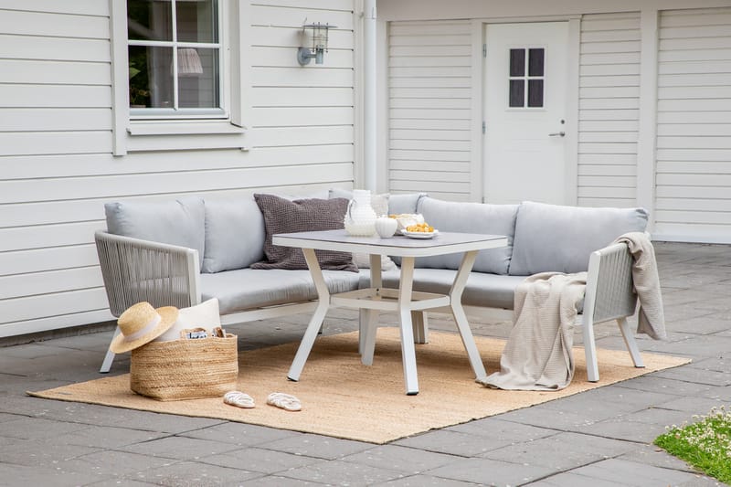 VIRYA HörnLoungegrupp Utomhus med Dynor Grå - Venture Home - Utemöbler - Utegrupp - Loungegrupp