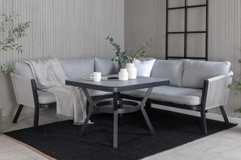 Virya HörnLoungegrupp Utomhus med Dynor - Svart - Utemöbler - Utegrupp - Loungegrupp