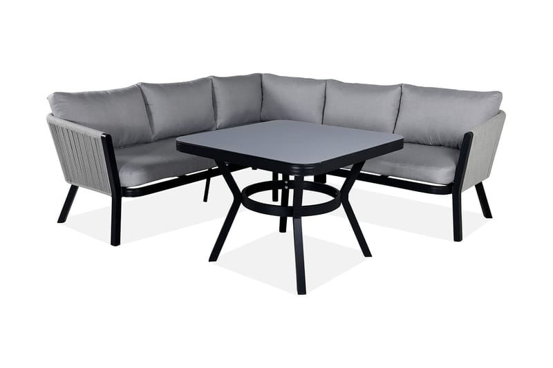 Virya HörnLoungegrupp Utomhus med Dynor - Svart - Utemöbler - Utegrupp - Loungegrupp