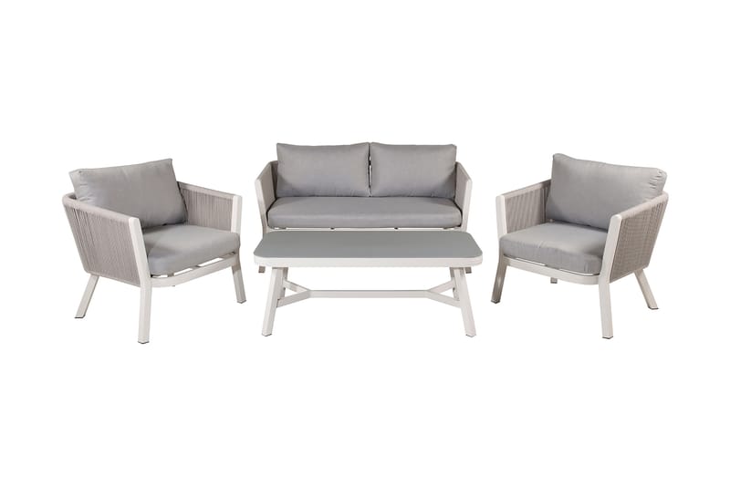 Virya Loungegrupp Utomhus 4-sits - Vit - Utemöbler - Utegrupp - Loungegrupp