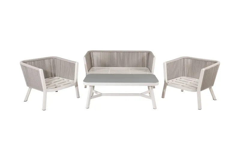 Virya Loungegrupp Utomhus 4-sits - Vit - Utemöbler - Utegrupp - Loungegrupp
