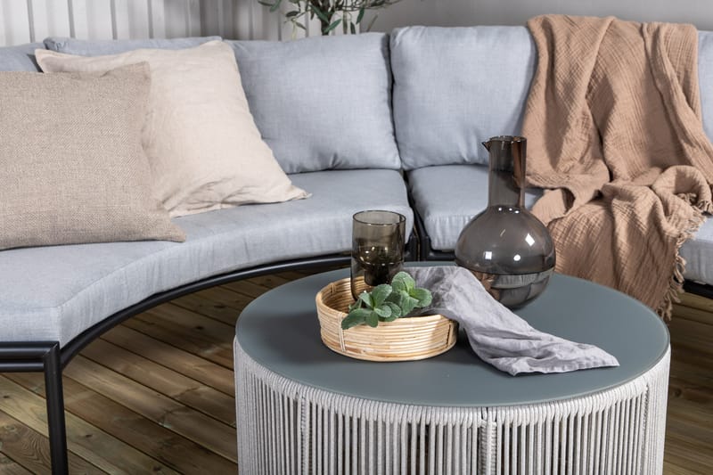 Virya Loungegrupp Utomhus Rund 6-sits - Grå - Utemöbler - Utegrupp - Loungegrupp