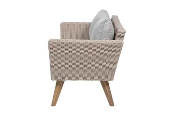 Vittoria Loungegrupp Utomhus 91 cm - Brun - Utemöbler - Utegrupp - Loungegrupp