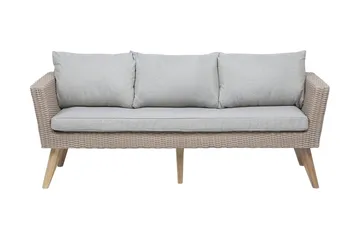 Vittoria xl  Loungegrupp Utomhus 120 cm - Trä/Natur - Utemöbler - Utegrupp - Loungegrupp