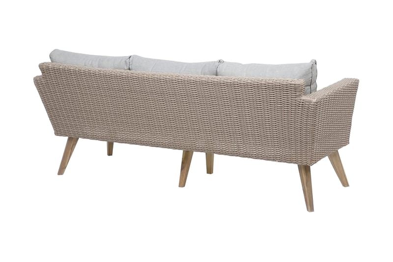 Vittoria xl  Loungegrupp Utomhus 120 cm - Trä/Natur - Utemöbler - Utegrupp - Loungegrupp