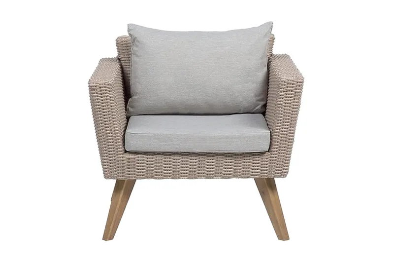 Vittoria xl  Loungegrupp Utomhus 120 cm - Trä/Natur - Utemöbler - Utegrupp - Loungegrupp