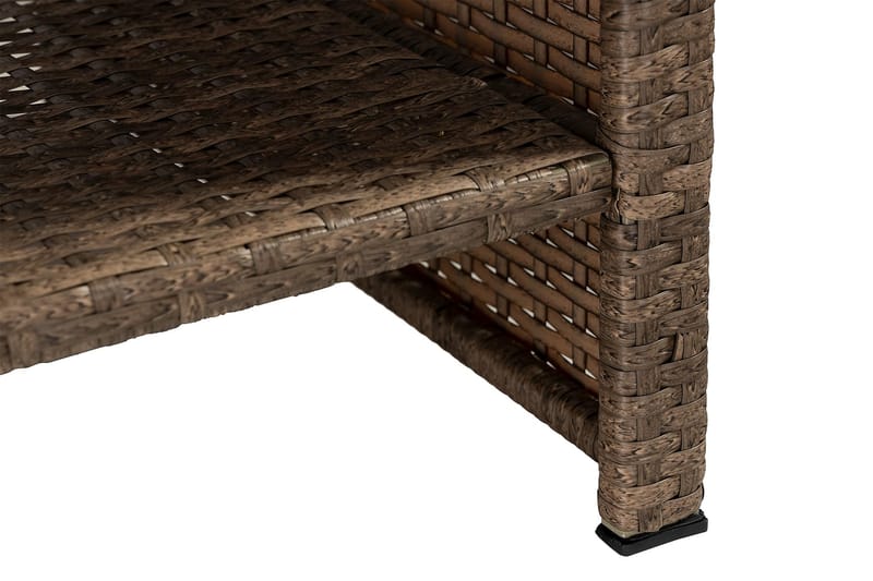 Wisconsin Premium Loungegrupp Utomhus 7-sits Glas/Konstrotting/Sand/Svart - Utemöbler - Utegrupp - Loungegrupp