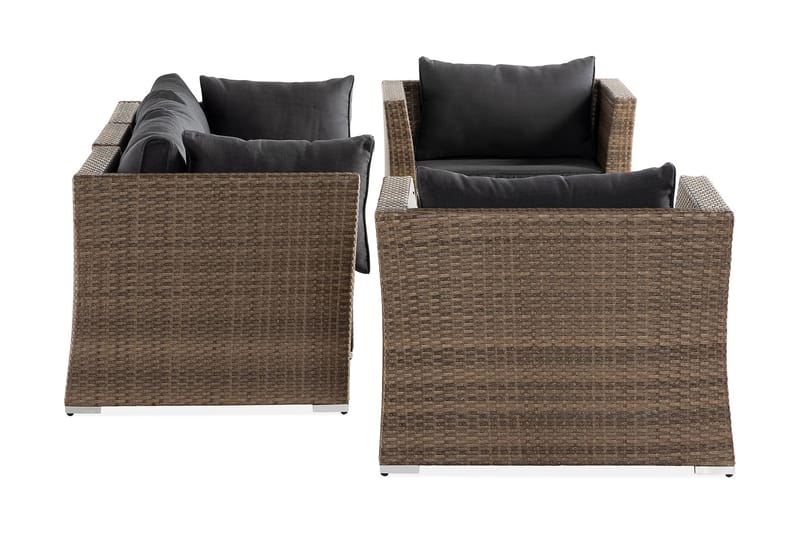 Wisconsin Premium Loungegrupp Utomhus 5-sits Glas/Konstrotting/Sand - Utemöbler - Utegrupp - Loungegrupp