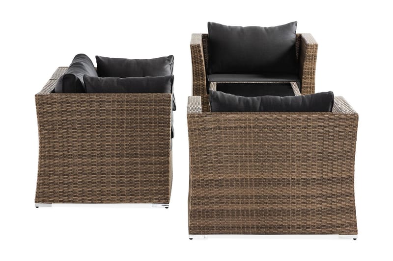 Wisconsin Premium Loungegrupp Utomhus 4-sits Glas/Konstrotting/Sand - Utemöbler - Utegrupp - Loungegrupp