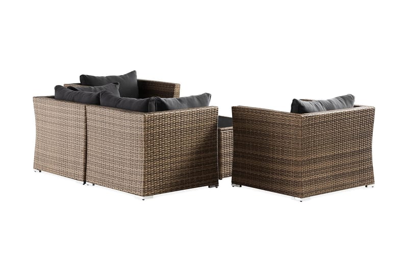 Wisconsin Premium Loungegrupp Utomhus 4-sits Glas/Konstrotting/Sand - Utemöbler - Utegrupp - Loungegrupp