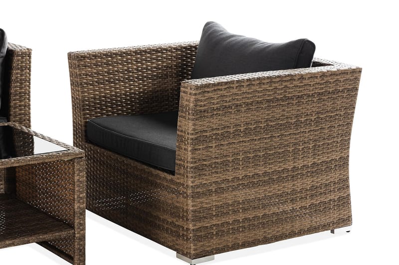 Wisconsin Premium Loungegrupp Utomhus 4-sits Glas/Konstrotting/Sand - Utemöbler - Utegrupp - Loungegrupp