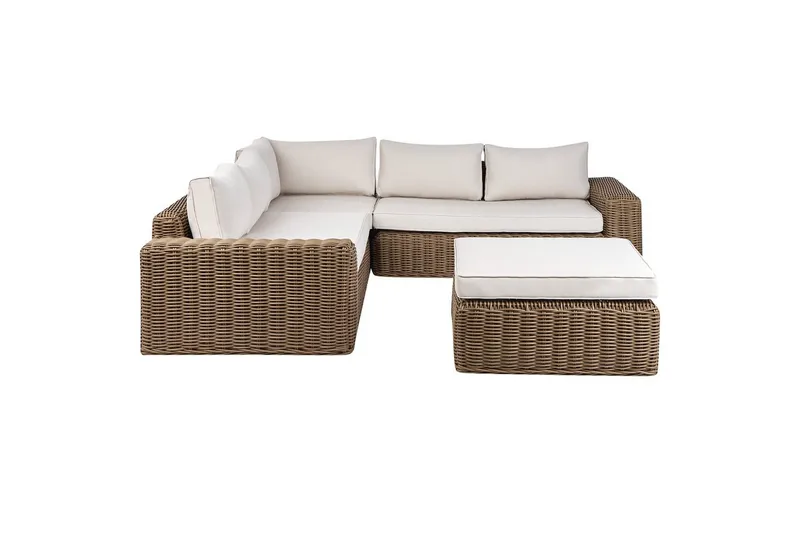 Loungegrupp Palermo Brun/Vit, Brun/Vit