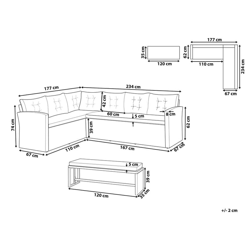 Loungeset Viterbo - Utemöbler - Utegrupp - Loungegrupp