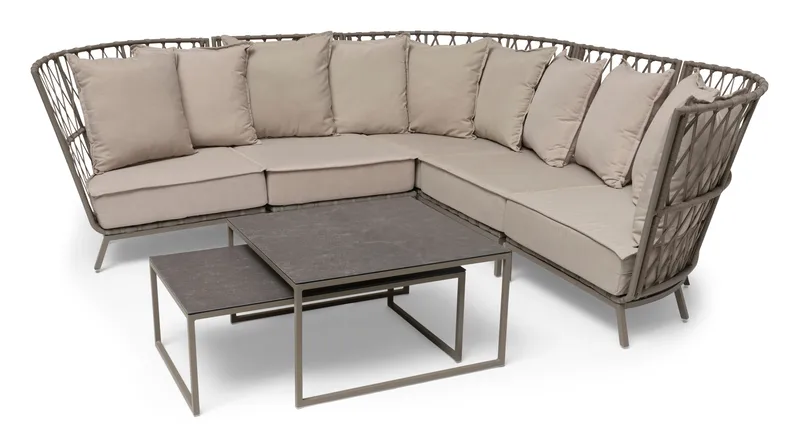 Loungesoffa Hillerstorp Jet Set Hörn - Beige - Utemöbler - Utegrupp - Loungegrupp