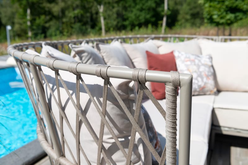 Loungesoffa Hillerstorp Jet Set Hörn - Beige - Utemöbler - Utesoffor & bänkar - Loungesoffa