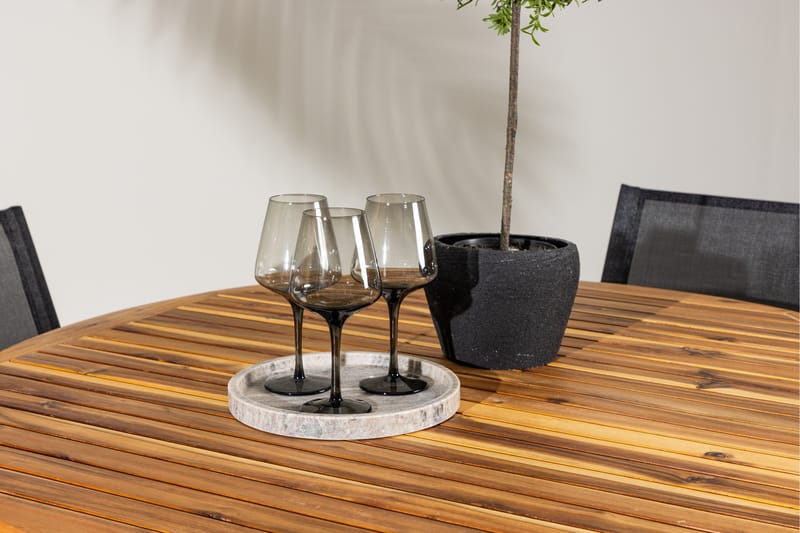 Lumpur Matgrupp Utomhus 110 cm Rund med 4 Alina Utestolar - Utemöbler - Utegrupp - Matgrupper utomhus