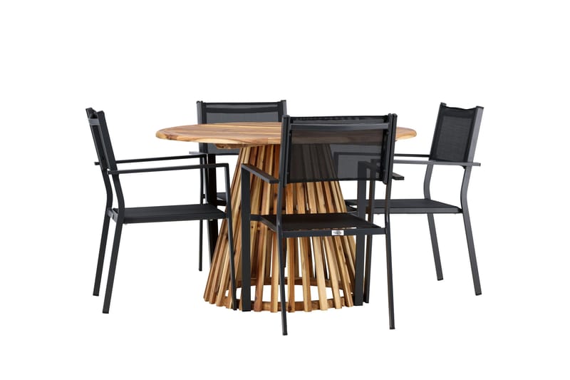 Lumpur Matgrupp Utomhus + Copacabana 4 Utestolar - Natur - Utemöbler - Utegrupp - Matgrupper utomhus