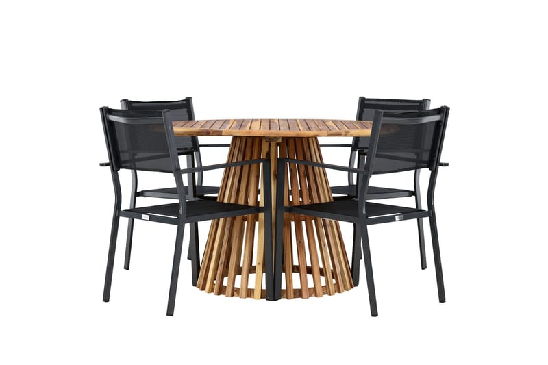 Lumpur Matgrupp Utomhus + Copacabana 4 Utestolar - Natur - Utemöbler - Utegrupp - Matgrupper utomhus