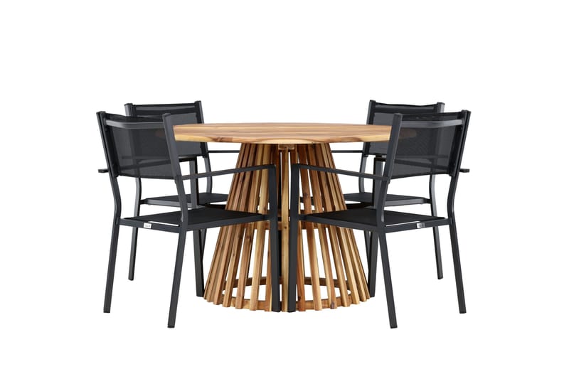 Lumpur Matgrupp Utomhus + Copacabana 4 Utestolar - Natur - Utemöbler - Utegrupp - Matgrupper utomhus