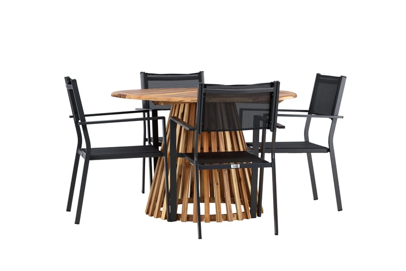 Lumpur Matgrupp Utomhus + Copacabana 4 Utestolar - Natur - Utemöbler - Utegrupp - Matgrupper utomhus
