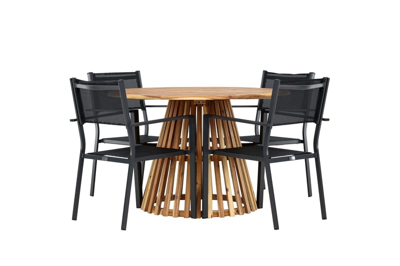 Lumpur Matgrupp Utomhus + Copacabana 4 Utestolar - Natur - Utemöbler - Utegrupp - Matgrupper utomhus