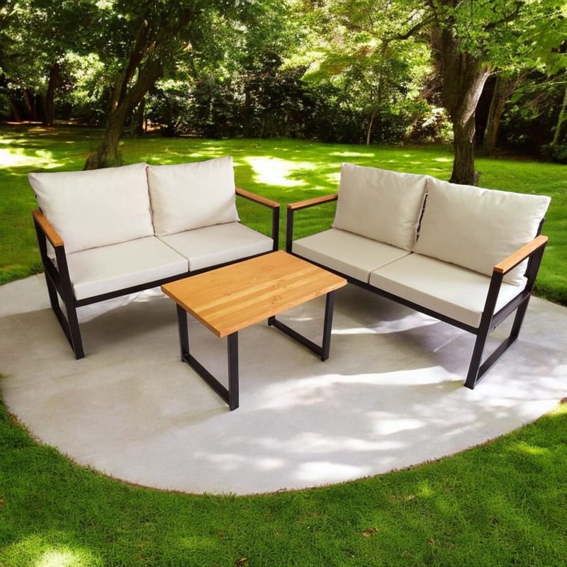 Luvin 4-sits Soffgrupp Utomhus - Beige - Utemöbler - Utegrupp - Loungegrupp