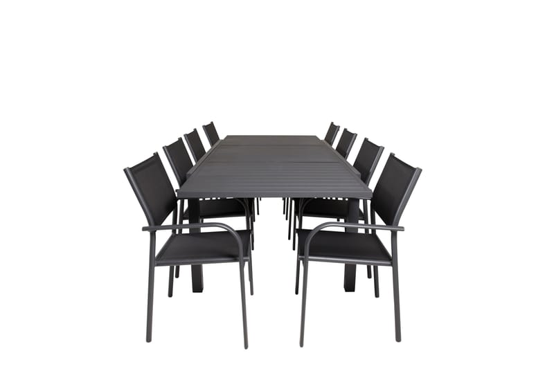 Marbella Matgrupp Utomhus 160-240 cm Rektangulär med 8 Santorini Utestolar - Utemöbler - Utegrupp - Matgrupper utomhus