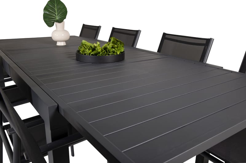 Marbella Matgrupp Utomhus 160-240 cm Rektangulär med 8 Santorini Utestolar - Utemöbler - Utegrupp - Matgrupper utomhus
