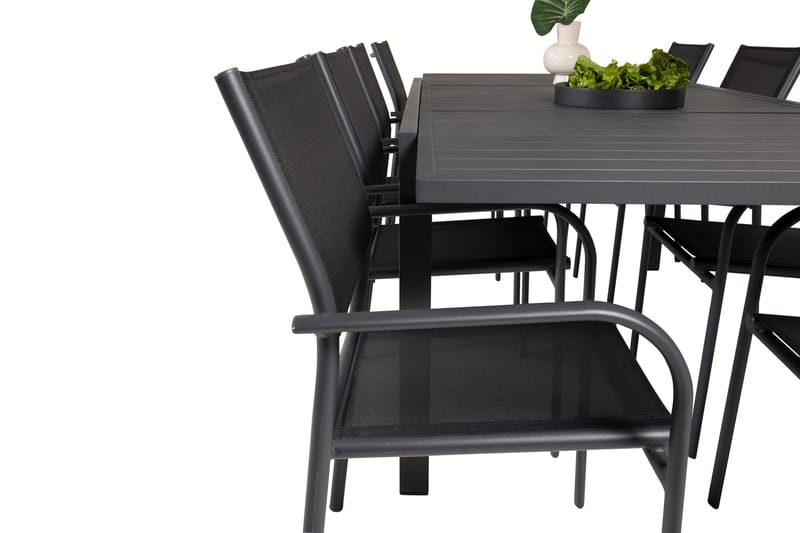 Marbella Matgrupp Utomhus 160-240 cm Rektangulär med 8 Santorini Utestolar - Utemöbler - Utegrupp - Matgrupper utomhus