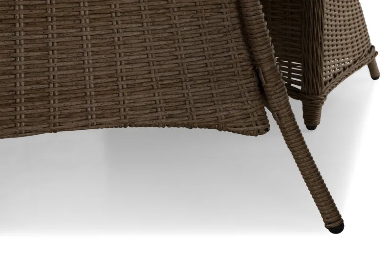 Marcus Matgrupp 140 Rund + 4 Fåtöljer m Dyna - Natur - Utemöbler - Utegrupp - Matgrupper utomhus