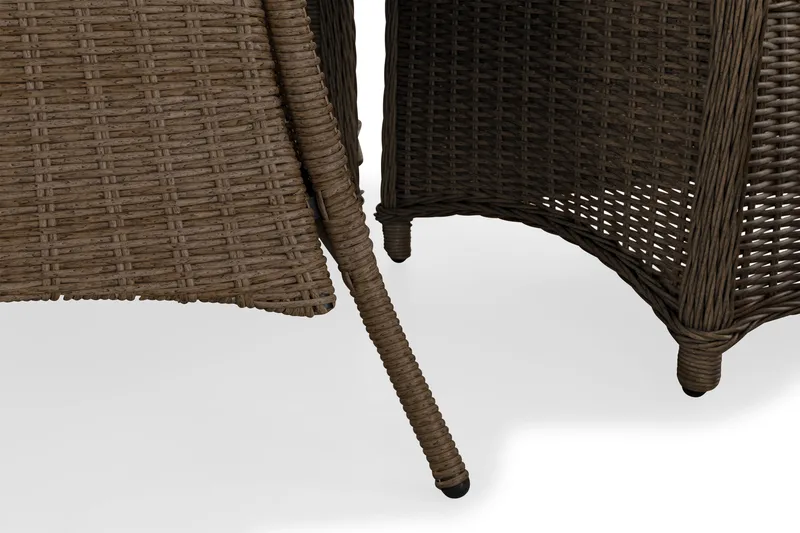 Marcus Matgrupp 140 Rund + 6 Fåtöljer m Dyna - Natur - Utemöbler - Utegrupp - Matgrupper utomhus