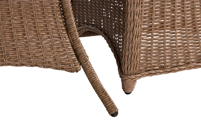 Marcus Matgrupp 140 Rund + 6 Light Fåtöljer m Dyna - Natur - Utemöbler - Utegrupp - Matgrupper utomhus