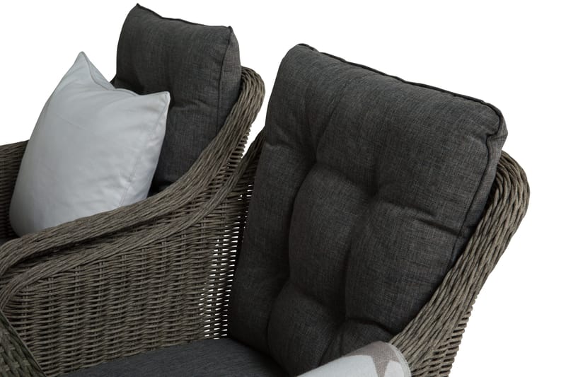 Marcus Matgrupp 200 + 4 Fåtöljer m Dyna - Grå - Utemöbler - Utegrupp - Matgrupper utomhus